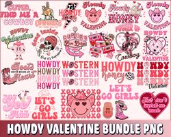 howdy valentine bundle png, digital download