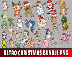 retro christmas bundle svg 4, digital download