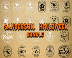 sanderson halloween bundle svg, digital download