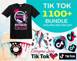 tiktok bundle svg,1100 files tiktok svg , digital download