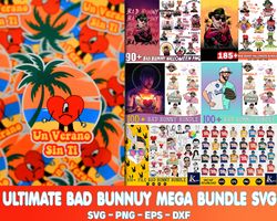 ultimate bad bunny mega bundle svg, digital download