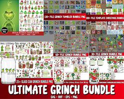 ultimate grinch bundle svg , mega ultimate grinch bundle svg eps png, for cricut