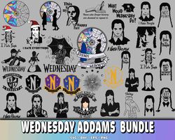 wednesday addams bundle svg, digital download