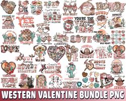 western valentine bundle png , 40 file western valentine png, digital download