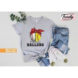 Game Day Shirt, Baseball Mom T-Shirt, Baseball Game Day Tee, Softball Mom Shirt, Busy Raising Ballers Tee, Mom Shirt Gif