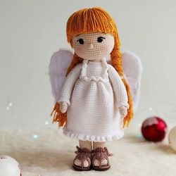 crochet pattern, crochet pattern angel doll, amigurumi dolls, pdf in english,christmas angel doll, gift crochet pattern