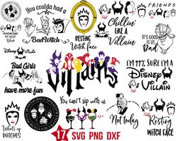 disney villains svg, disney bad girls svg, what up witches svg png