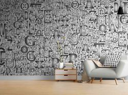 modern graffiti letters peel and stick wallpaper designs for contemporary home aesthetic wall decoration