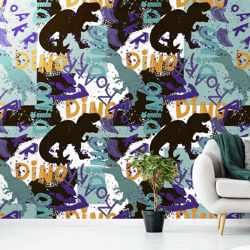 dinosaurs pattern wall murals prehistoric wall papers for kids bedroom decor
