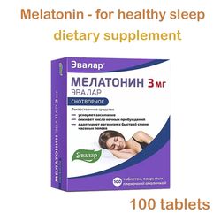 melatonin 100 tablets, dietary supplements for insomnia. for healthy sleep