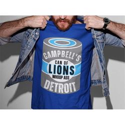 dan campbell can of whoop ass shirt, detroit lions game day, lions tee, detroit lions football tee