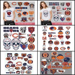 chicago bears bundle svg, chicago bears svg, bears svg, nfl svg