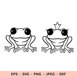 cute frog svg princess file for cricut baby frog crown clipart dxf