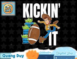 toy story - woody & aliens kickin it t-shirt copy png