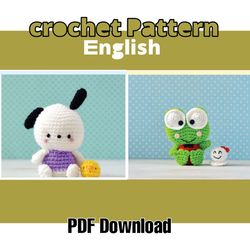 hello crochet, crochet pattern pdf, cat crochet, crochet supercute amigurumi patterns for sanrio friends