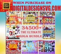 34500  mega bundle unique design svg, bundle svg, disney bundle svg, bundle svg, trending bundle svg