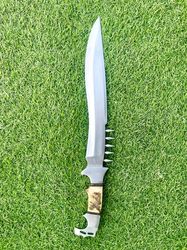 18" custom handmade fixed blade, viking knife, bowie knife, survival knife, hunting knife