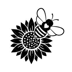 bee and sunflower svg, png, pdf, bee, sunflower svg, honey svg