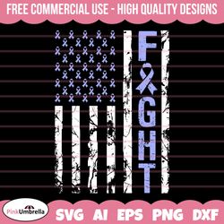 gastric cancer fight usa flag svg, cancer ribbon svg,  gastric cancer awareness svg,  periwinkle ribbon svg, svg cut f