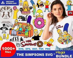 the simpsons bundle svg,1000 files the simpsons svg eps png, , digital download, silhouette
