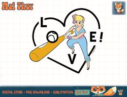 toy story - bo peep love baseball heart t-shirt copy png