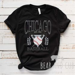 chicago baseball t-shirt, chicago shirt, bellacanvas 3001, trendy baseball shirt, white sox shirt, popular t-shirts, whi