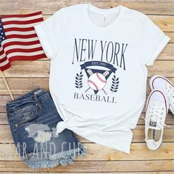 new york baseball t-shirt, new york shirt, bellacanvas 3001, trendy baseball shirt, yankees shirt, nyc shirt, popular t-