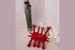 crochet pattern red crab, crochet pattern sea creature, crochet pattern amigurumi crab, crochet pattern sea animals