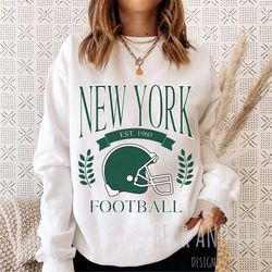vintage style new york football sweatshirt, jets crewneck, new york football, jets sweatshirt, new york crewneck, jets s