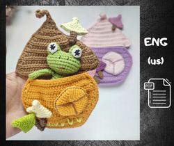 amigurumi patterns set 2 in 1 / frog and crochet house for animals / small toys / easy crochet pattern in english pdf