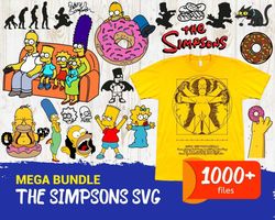 1000 files the simpsons svg bundle , digital download