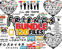 120 files friends svg, digital download