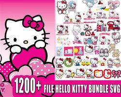 1200 file hello kitty svg, digital download