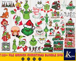 135file grinch christmas bundle svg, digital download