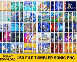 150 file tumbler sonic bundle png high quality,, digital download