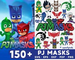 150 files pj masks bundle svg, digital download