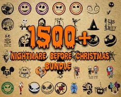 1500 file nightmare before christmas svg , digital download