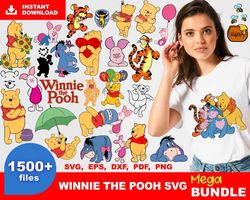1500 files winnie the pooh bundle svg , winne the pooh svg, digital download