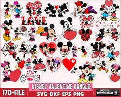 170 file disney valentines day bundle svg, digital download