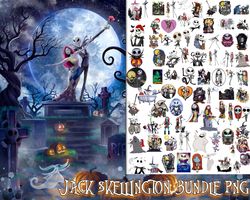 170 file jack skellington bundle png, digital download