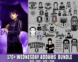 170 file wednesday addams svg , digital download