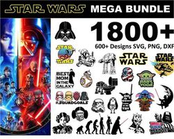 1800 file mega bundle star wars svg, digital download