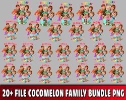 20 file cocomelon family bundle png