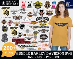 200 file harley davidson svg, bundle harley davidson svg, digital download