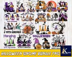 25 file halloween gnome bundle png