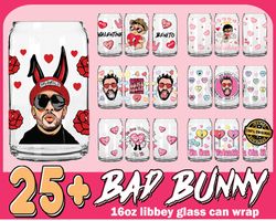 25 file valentine bad bunny glass can wrap png bundle