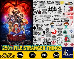 250 file stranger things svg, digital download