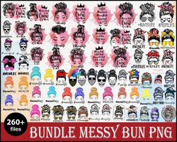 260 mesy bun bundle svg, digital download