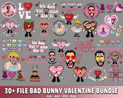 30 file bad bunny valentine bundle svg,bad bunny svg