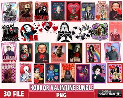 30 file horror valentine day bundle png